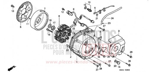 LEFT CRANKCASE COVER/ GENERATOR NSR125R1 de 2001